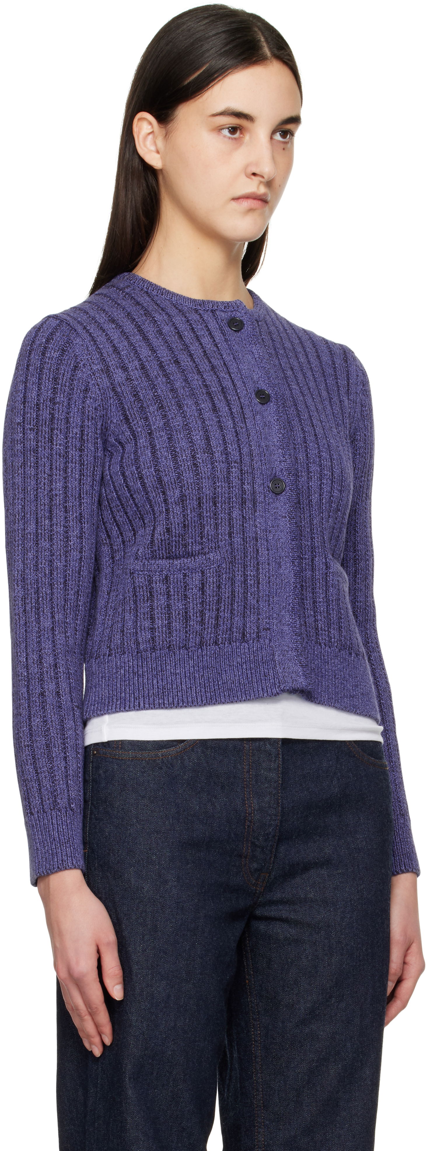 Sweater JW Anderson JW Anderson Cropped Buttoned Cardigan Lilla | KW1356-YN0410, 1