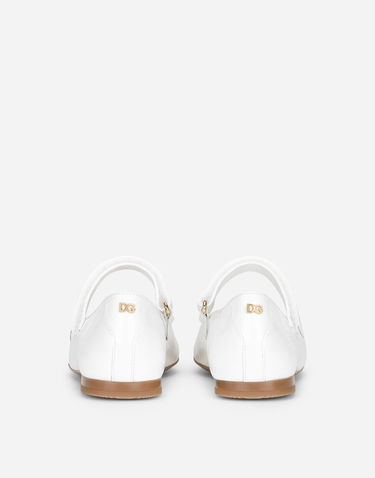 Sneakers og sko Dolce & Gabbana Patent Leather Ballet Flats (24-38) 35 Hvid | D10699A132887682, 3