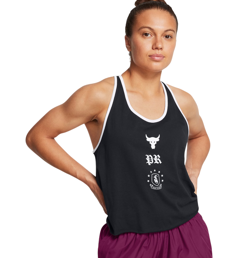Tanktop Under Armour Project Rock Badge Of Honor Tank Top Sort | 1386439-001