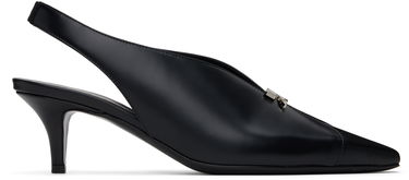 Sneakers og sko Courrèges Slingback Leather Heels Sort | 324SPP015CV0033, 0