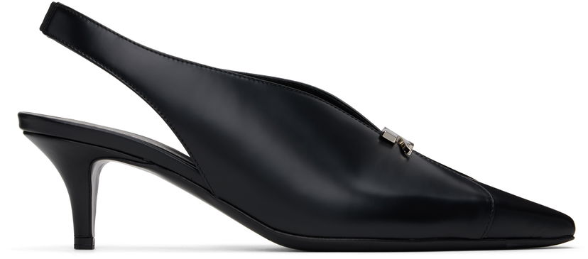 Sneakers og sko Courrèges Slingback Leather Heels Sort | 324SPP015CV0033