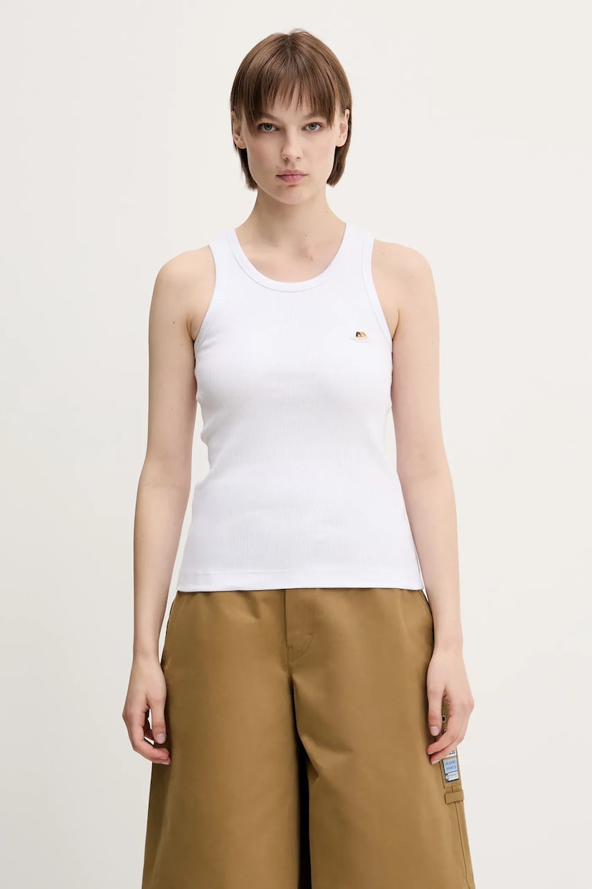 Tanktop Fiorucci Fiorucci Angel Patch Ribbed Tank Top Hvid | W02SPTTA324CJ01WH01, 0