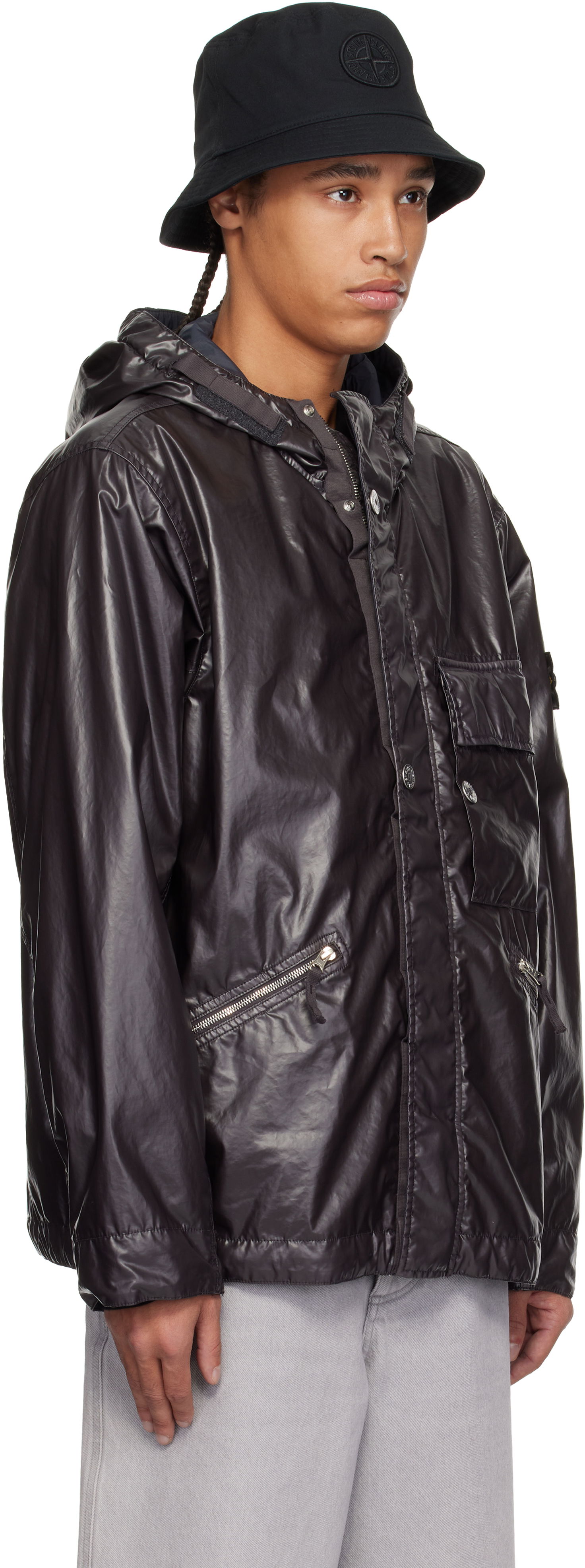 Vindjakke Stone Island Stone Island Mussola Gommata-TC Hooded Jacket Grå | K1S15 4100062 S0022, 1