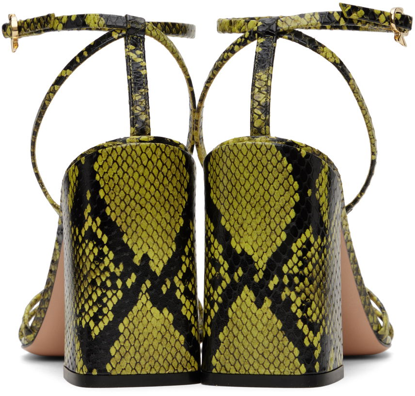 Tilbehør Gianvito Rossi Gianvito Rossi Snakeskin Heeled Sandals Grøn | G32336.95RIC.BON, 1