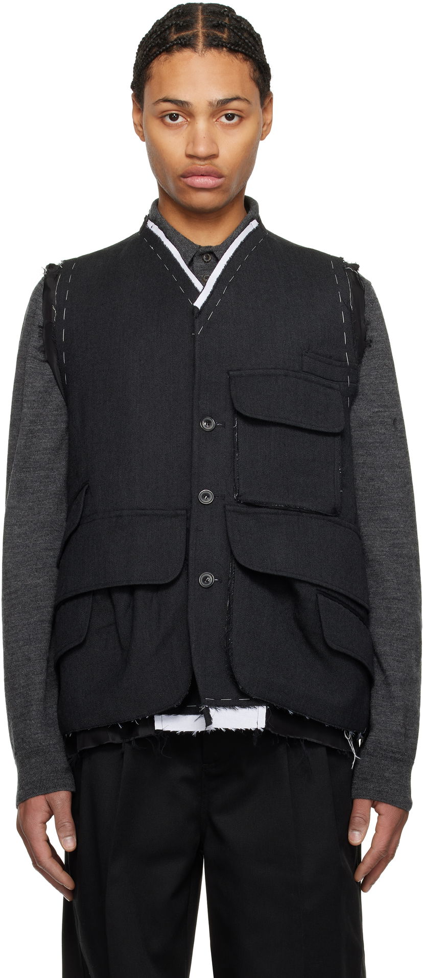 Vest Maison Margiela Maison Margiela Wool Vest Sort | S50FB0109 S44578