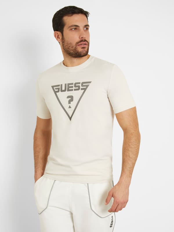 T-shirt GUESS Triangle Logo Stretch Hvid | Z4GI09J1314, 0
