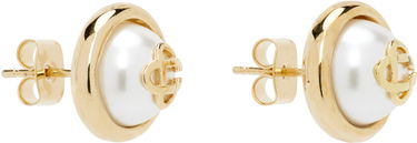 Øreringe Casablanca Casablanca Pearl Logo Stud Earrings Gul | APF25-JW-094-01, 1