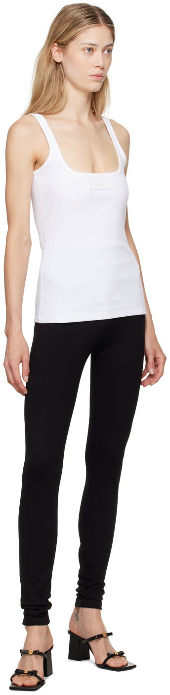 Tanktop Versace Slim-Fit Ribbed Tank Top Hvid | 1017003-1A12060-1W000, 3