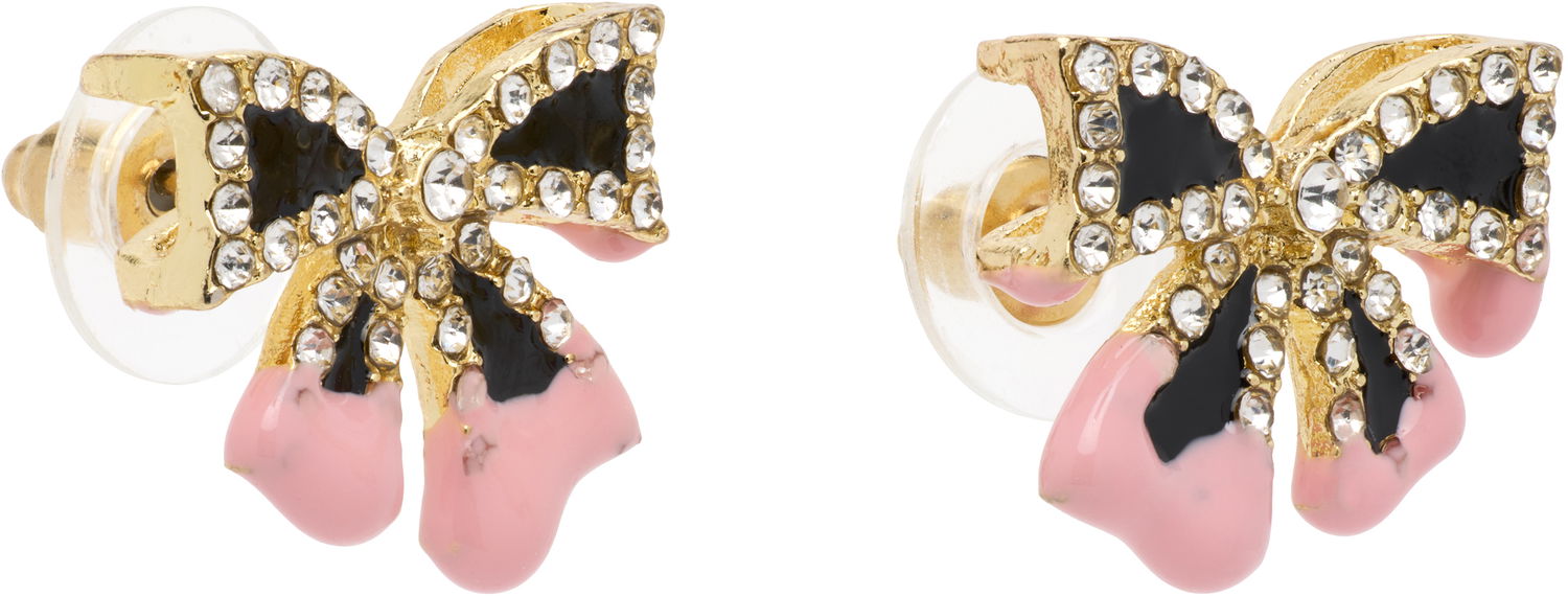 Øreringe Ottolinger Ottolinger Bow Crystal Drop Earrings Lyserød | 2225150304, 1