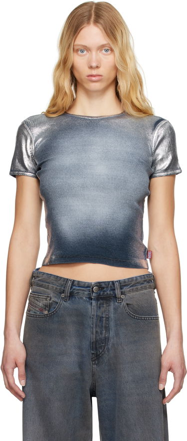 Crop top Diesel Diesel Metallic Cropped T-Shirt Grå | A16771 0NJBH, 0