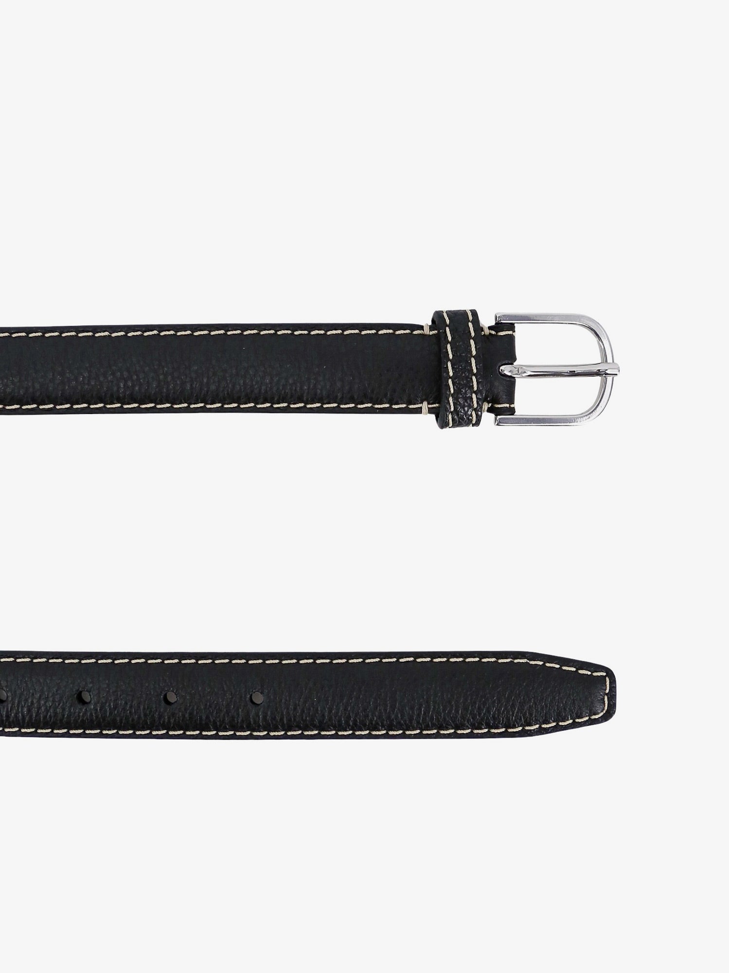 Bælter TOTEME Leather Belt With Contrast Stitching by Sort | 233812613200, 1