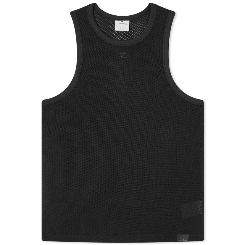 Tanktop Courrèges Sports Mesh Tank Top Sort | 124JDE069JS0069-9999