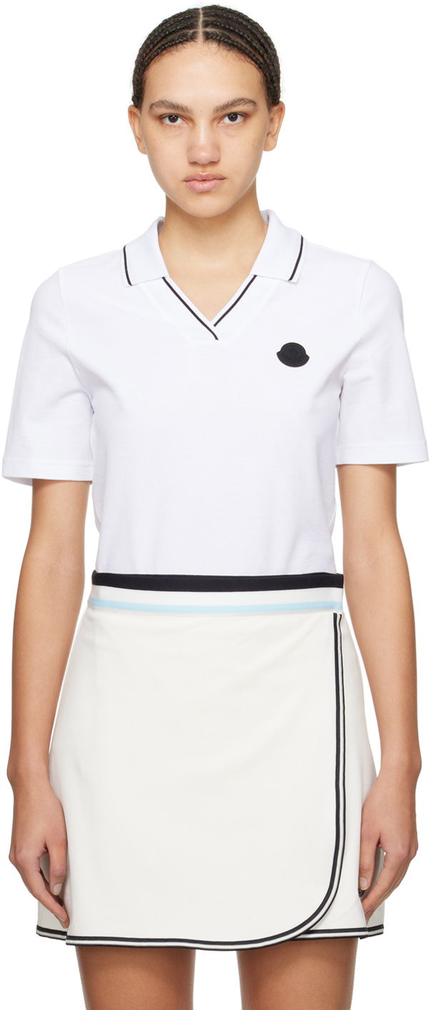 Polo skjorte Moncler Patch Polo Tee Hvid | J10938A00001899TW, 0