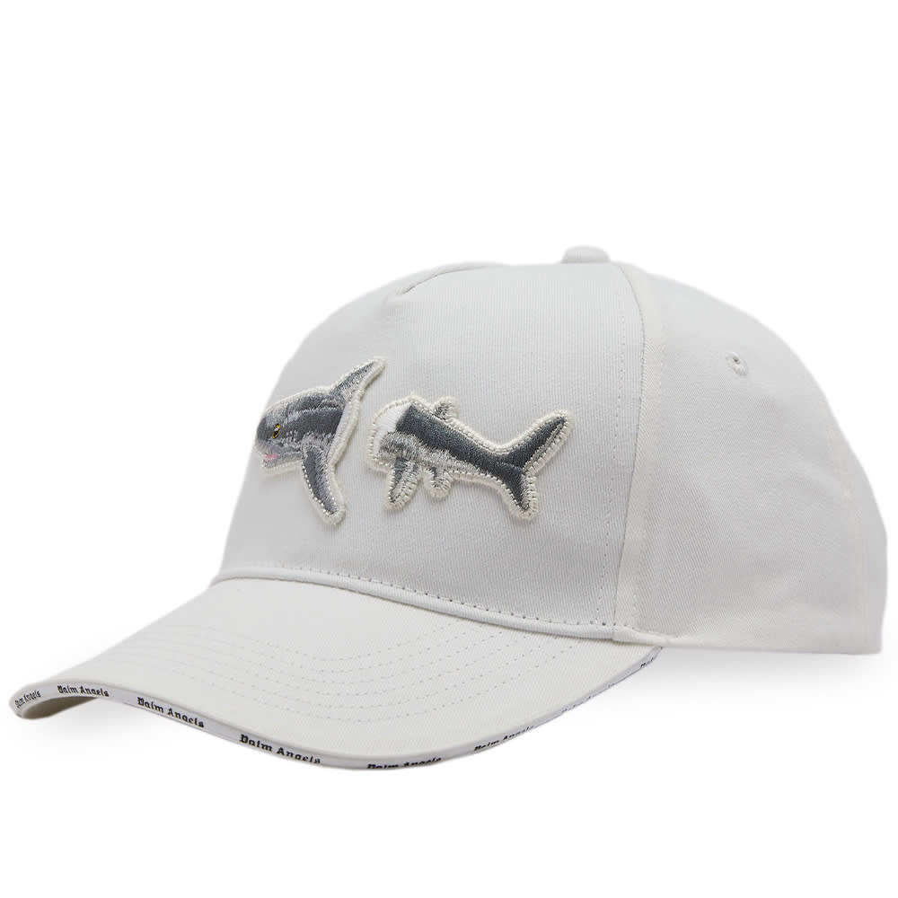 Kasket Palm Angels Broken Shark Cap Hvid | PMLB054S23FAB0030309, 0