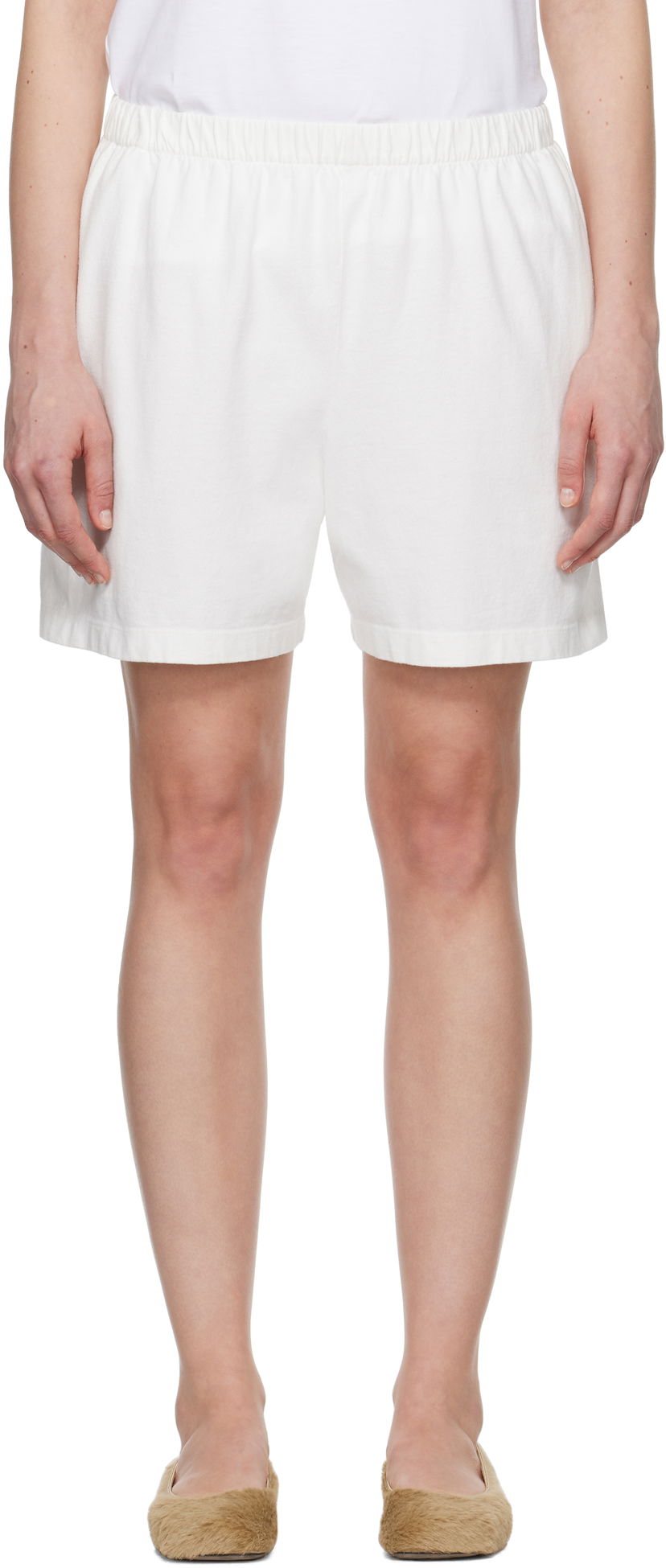 Shorts The Row The Row Gunty Shorts Hvid | 7875-K526