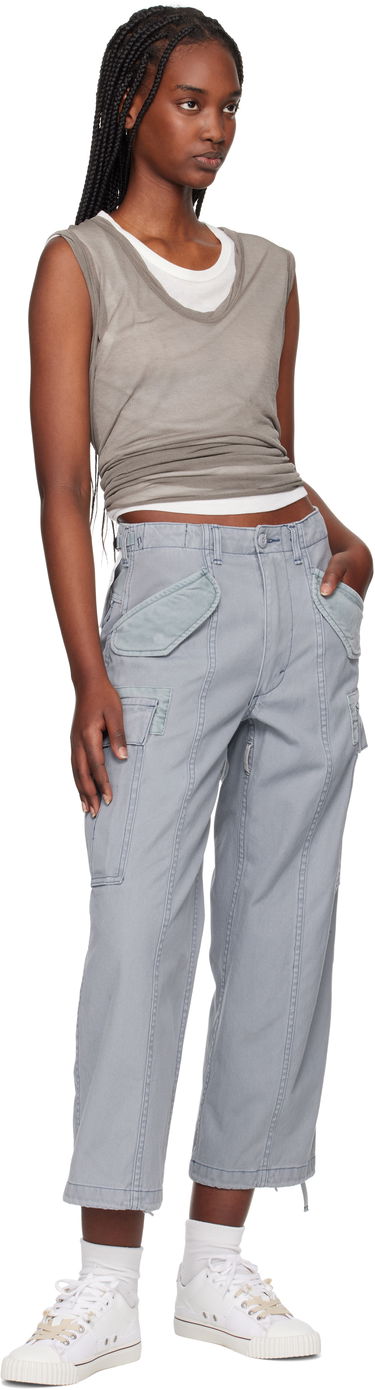 Cargo bukser R13 R13 Cropped Cargo Pants Grå | R13WD320-D279A, 3