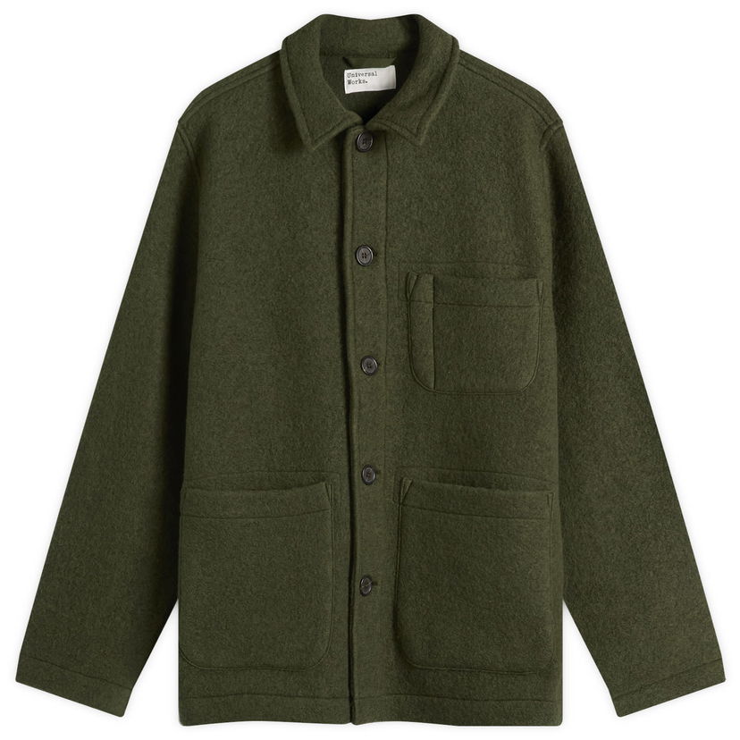 Jakke Universal Works Wool Fleece Field Jacket, Size Small Grøn | 00017-OLV