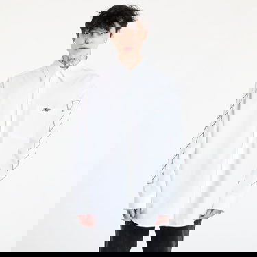Skjorte Off-White Off-White Diag Outline Poplin Over Shirt Hvid | OMGE004S25FAB0020110, 0