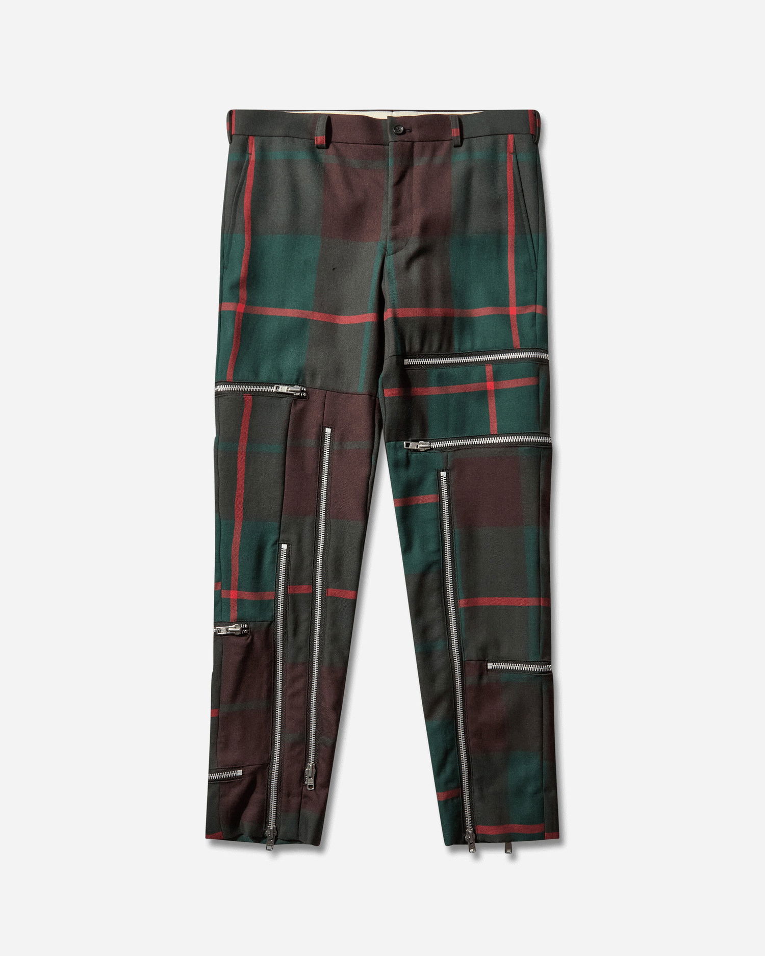 Bukser Comme des Garçons Wool Tartan Check Zip Trousers Flerfarvet | PP-P034-W25 2, 1