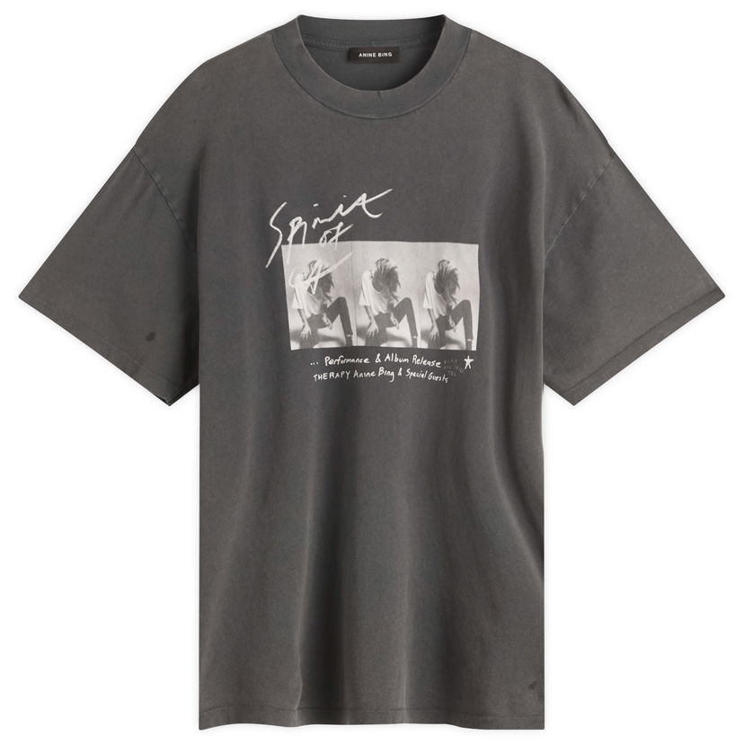 T-shirt Anine Bing Anine Bing Ashton Concert T-Shirt, Size Large Grå | A-08-11304-WBL1