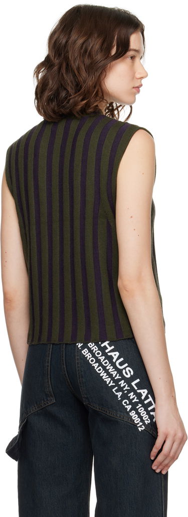 Tanktop Eckhaus Latta Eckhaus Latta Striped Sleeveless Top Grøn | 8025-EL-PF25-M -, 2
