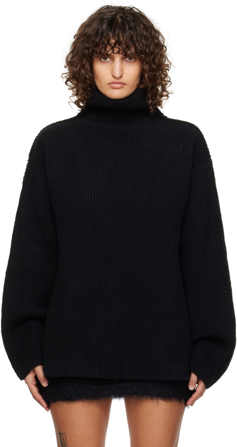 Sweater Marni Wool Turtleneck Sweater Sort | DVMD0182A1 UFWH22