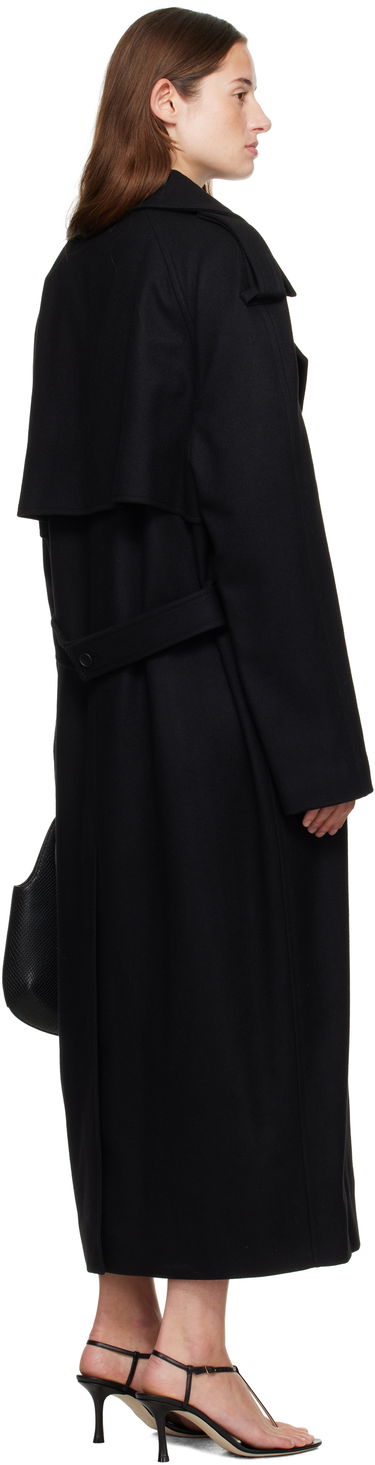 Trenchcoat Courrèges Courrèges Oblique Wool Trench Coat Sort | 325CMA236WO0036, 2
