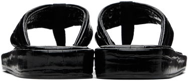 Sneakers og sko Coperni Embossed Logo Thong Platform Sandals Sort | COPSH37838, 1