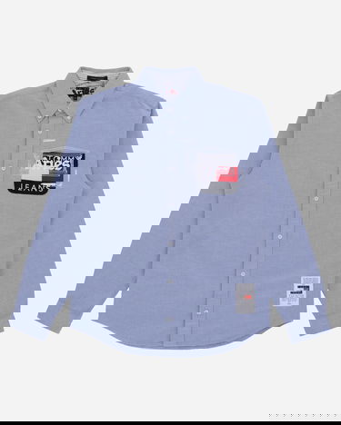 Skjorte Aries x Tommy Remade: Overprinted Pocket Shirt Blå | THAR40009 BLU, 0