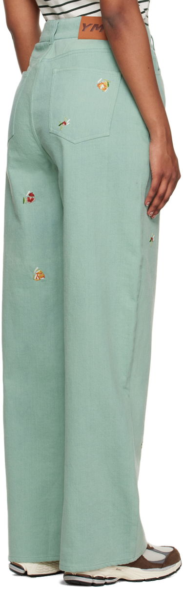 Jeans YMC YMC Embroidered Papa Jeans Grøn | Q4UAF, 2