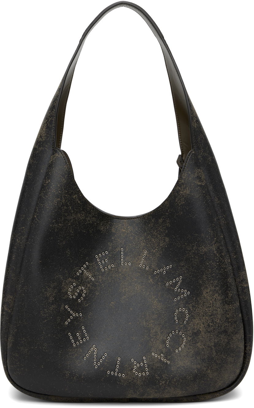Mulepose Stella McCartney Stella McCartney Logo Slouchy Aged Large Tote Sort | 7B0102WP0591