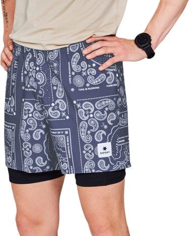 Shorts Saysky Saysky Paisley 2 In 1 5" Pace Shorts Mørkeblå | mmrsh03c1020, 0