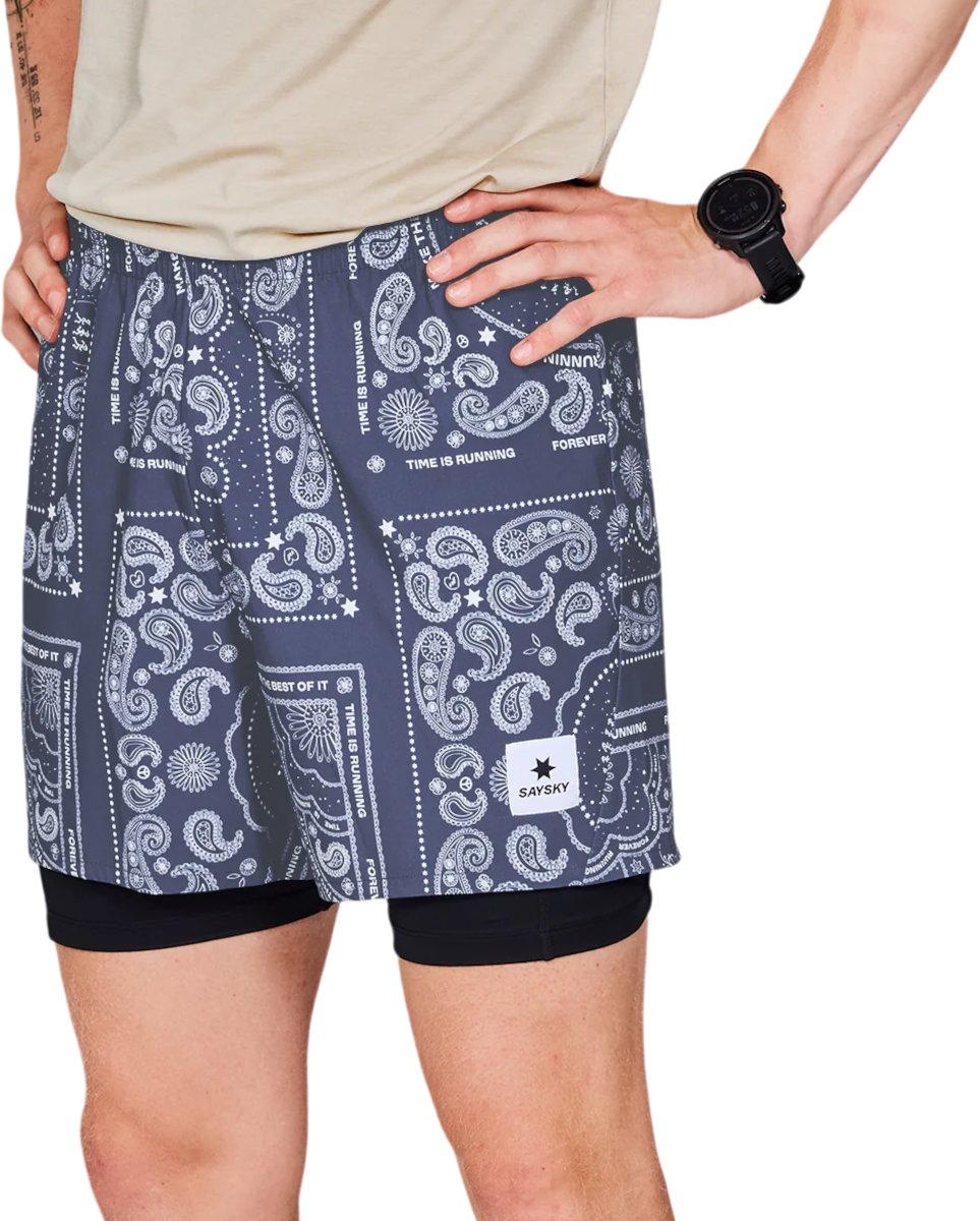 Shorts Saysky Saysky Paisley 2 In 1 5" Pace Shorts Mørkeblå | mmrsh03c1020, 0