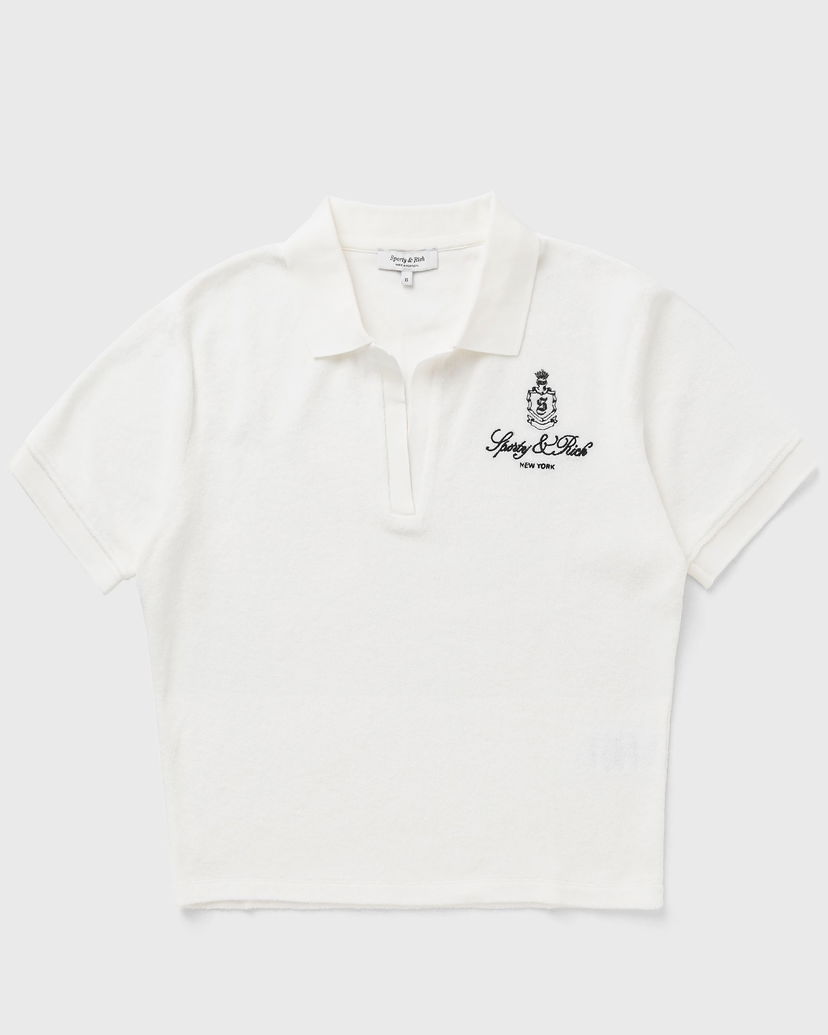 Polo skjorte Sporty & Rich Sporty & Rich Women's Vendome Terry Polo Shirt Hvid | TO001602231WH01