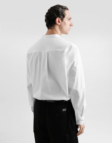 Skjorte Dolce & Gabbana Dolce & Gabbana Mandarin Collar Cotton Shirt Hvid | G5HR1TFU5T9W0800, 3