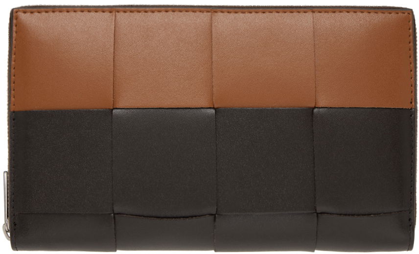 Tegnebog Bottega Veneta Brown & Tan Cassette Zip Around Wallet Brun | 748054V4HD3, 0