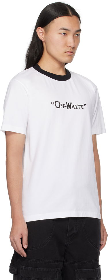 T-shirt Off-White Slim Quote T-Shirt Hvid | OMAA027S25JER0090110, 1