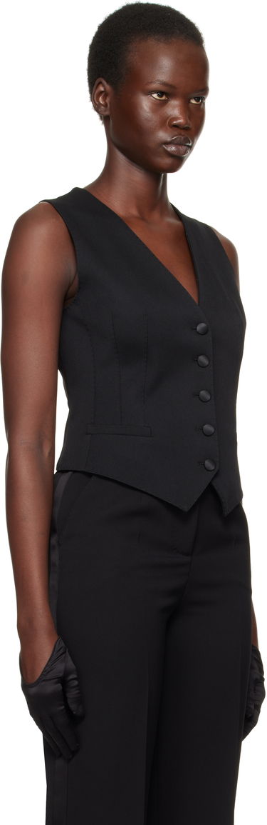 Vest Dolce & Gabbana Gabardine Wool Vest Sort | F791MT FU28J, 1