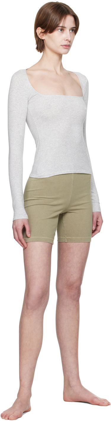 Tanktop SKIMS SKIMS Cotton Jersey Scoop Neck Long Sleeve T-Shirt Grå | LS-LST-7908W, 3