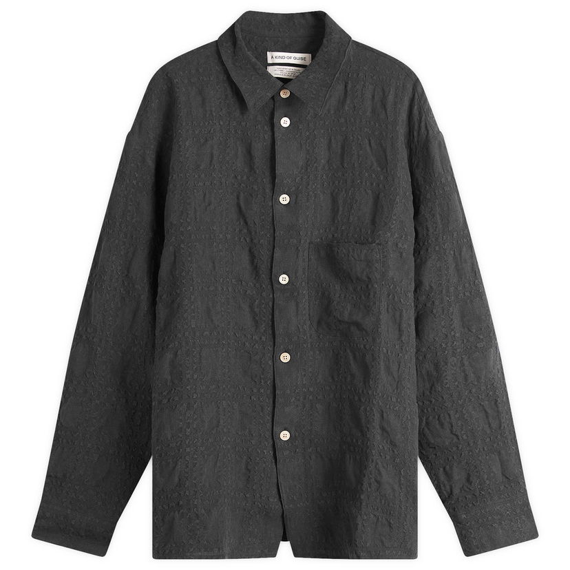 Skjorte A Kind of Guise Gusto Seercheck Shirt, Size Large Sort | 107-13601-781