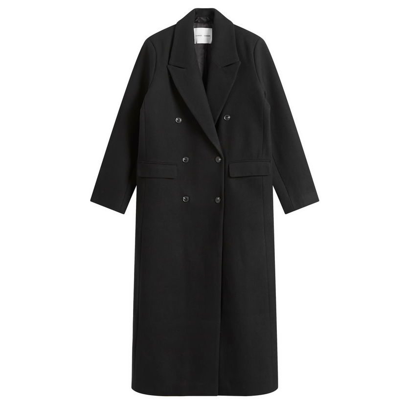 Frakker Samsoe Samsoe Sajill Wool Coat W Sort | F25300152-CLR000021