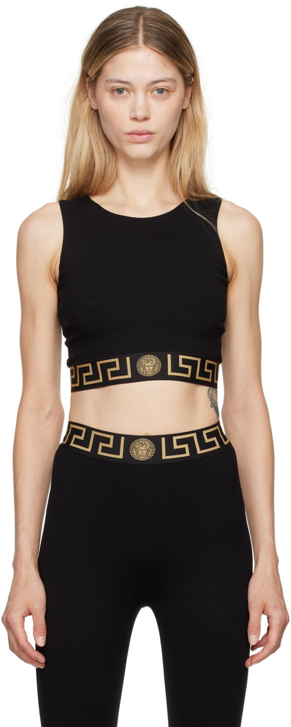 Tanktop Versace Versace Greca Border Sports Bra Sort | 1015878_1A11143_1B000