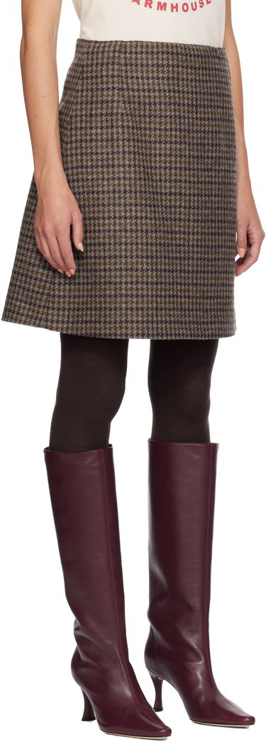 Nederdel Max Mara Weekend Max Mara Vata Houndstooth Miniskirt Brun | 2525106072600, 1