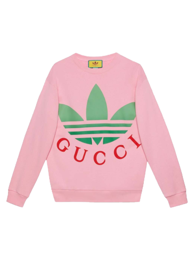 Sweatshirt Gucci adidas x Cotton Jersey Crewneck Lyserød | 721361 XJE2B 5904