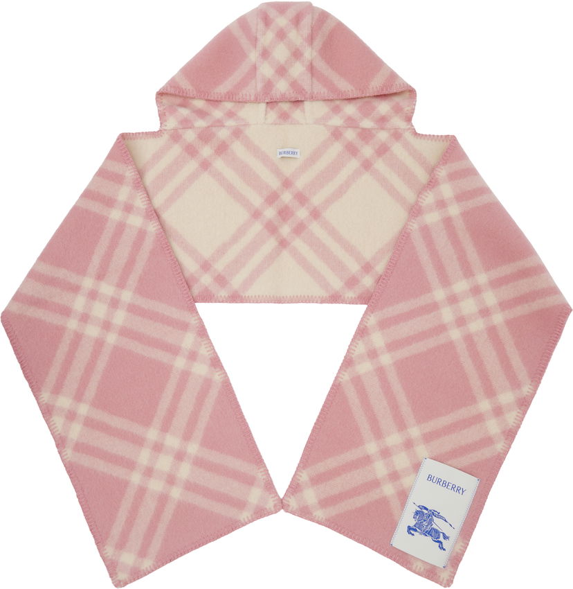 Tørklæde Burberry Burberry Check Hooded Scarf Lyserød | 8114136