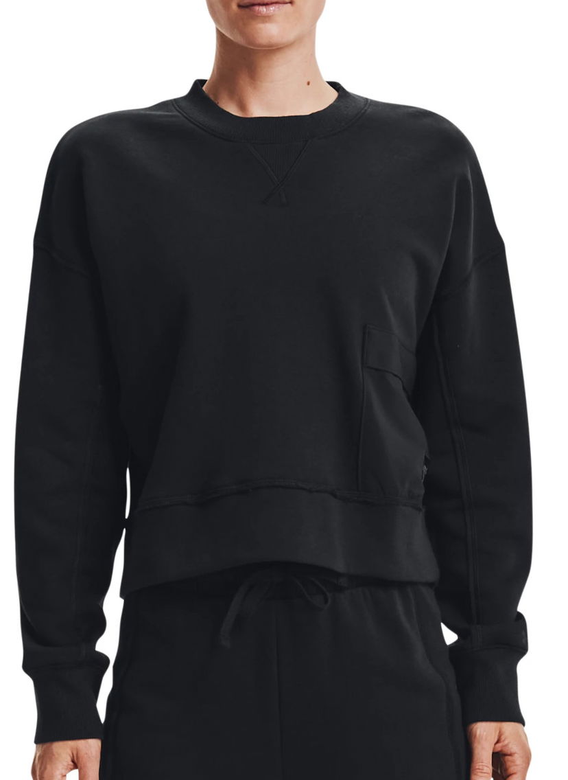 Sweatshirt Under Armour Project Rock Fleece Crew Sweatshirt Sort | 1365989-001