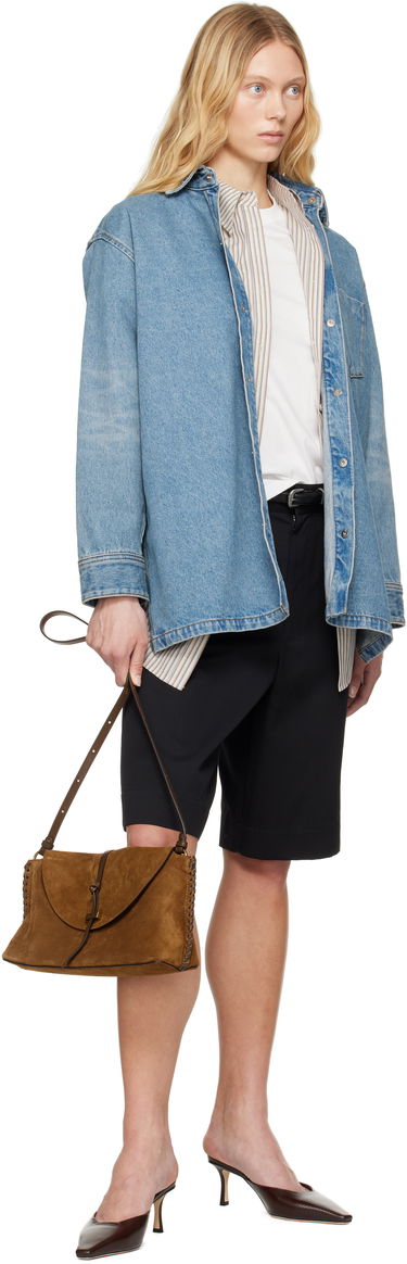 Skjorte AMI AMI Paris Ami de Coeur Denim Overshirt Blå | FJK273.DE0046, 3