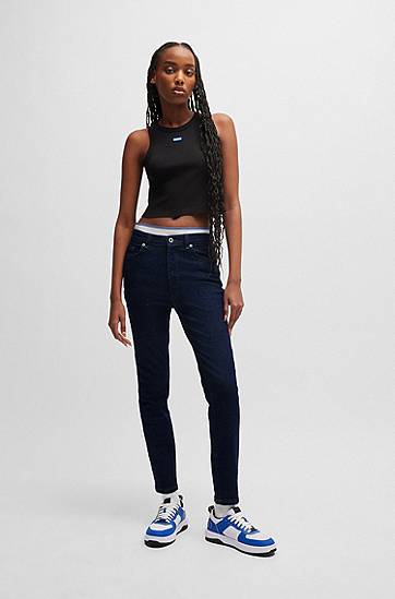 Jeans BOSS Skinny-Fit Stretch Denim Jeans Blå | 50513694, 1