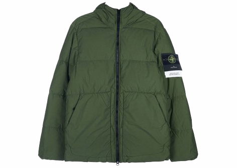 Puffer jakke Stone Island Designer Garment Dyed Crinkled Jacket Grøn | 791540623 V0058