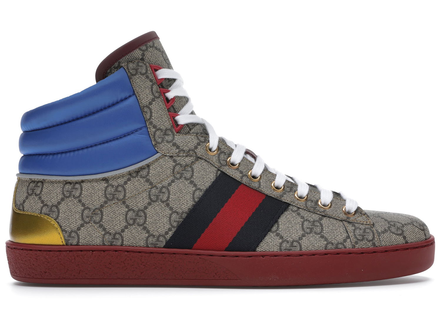 Sneakers og sko Gucci Ace GG High Top 'Beige Ebony' Flerfarvet | _555144 92T20 9794, 0